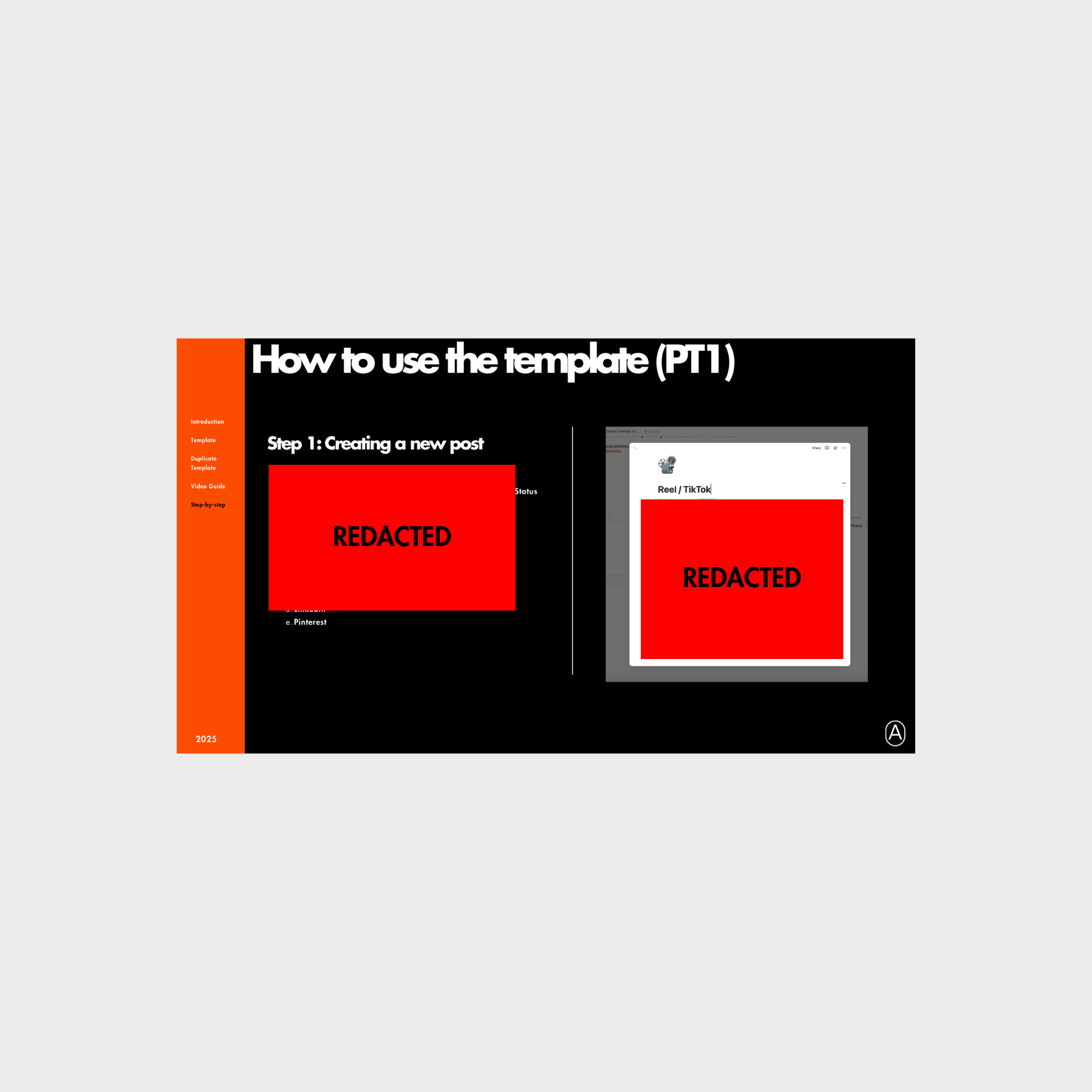 2. Social Media Monthly Planner - Content Calendar Template